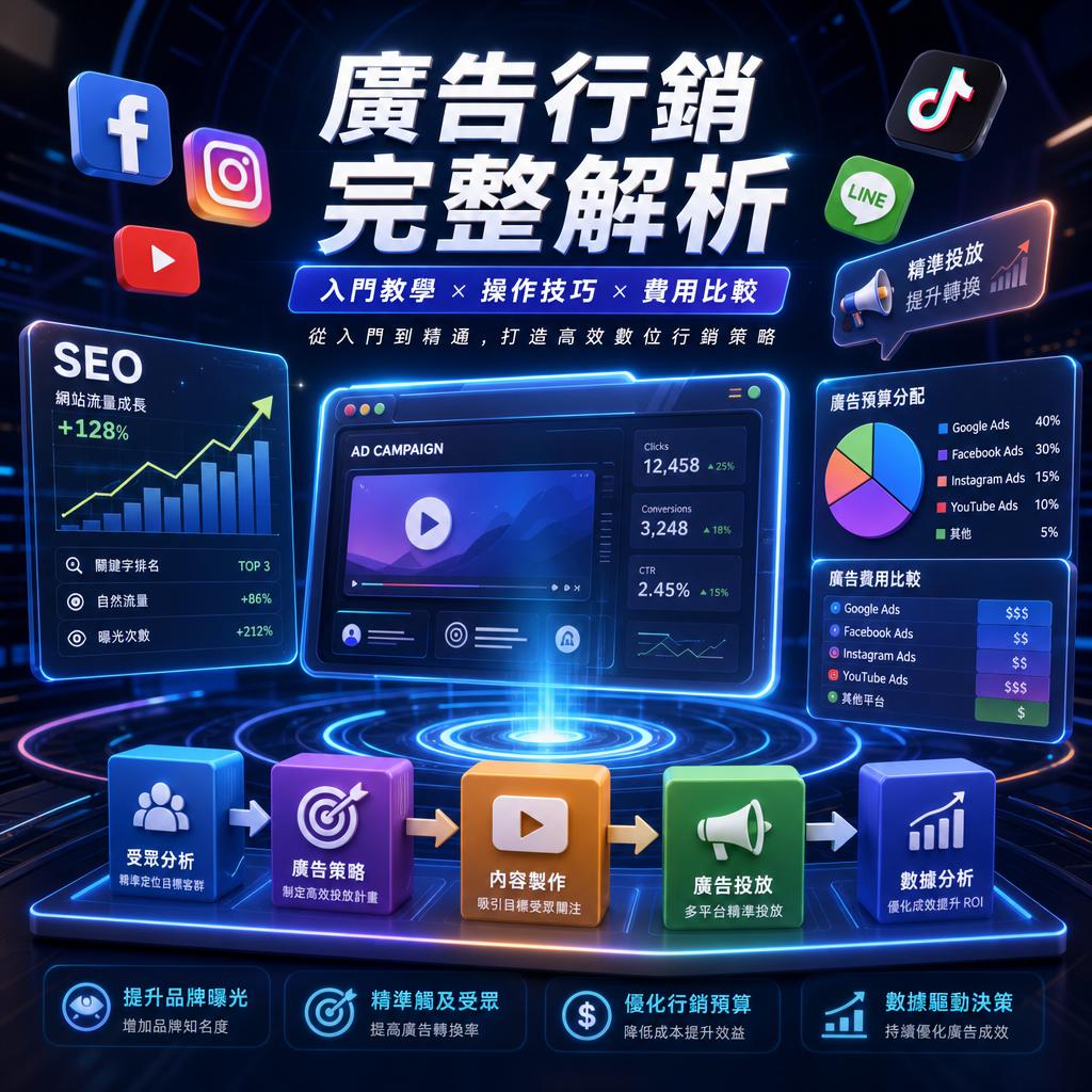廣告行銷完整解析:入門教學、操作技巧與費用比較