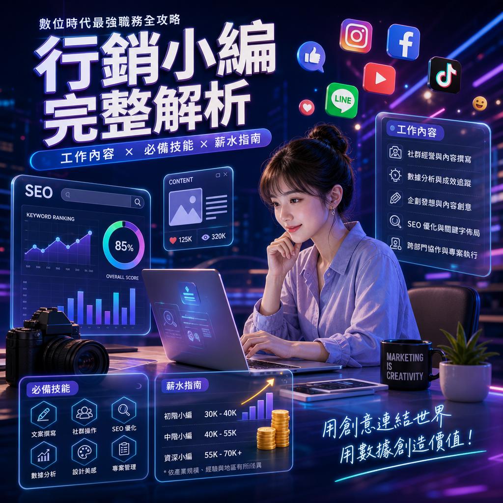行銷小編完整解析:工作內容、必備技能與薪水指南